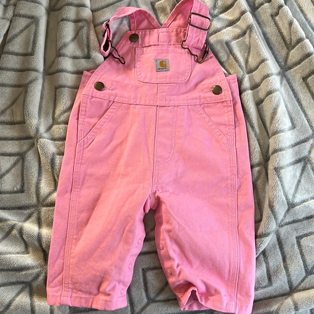 0-3 Carhartt overalls.